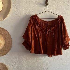 Free People cropped blouse✨